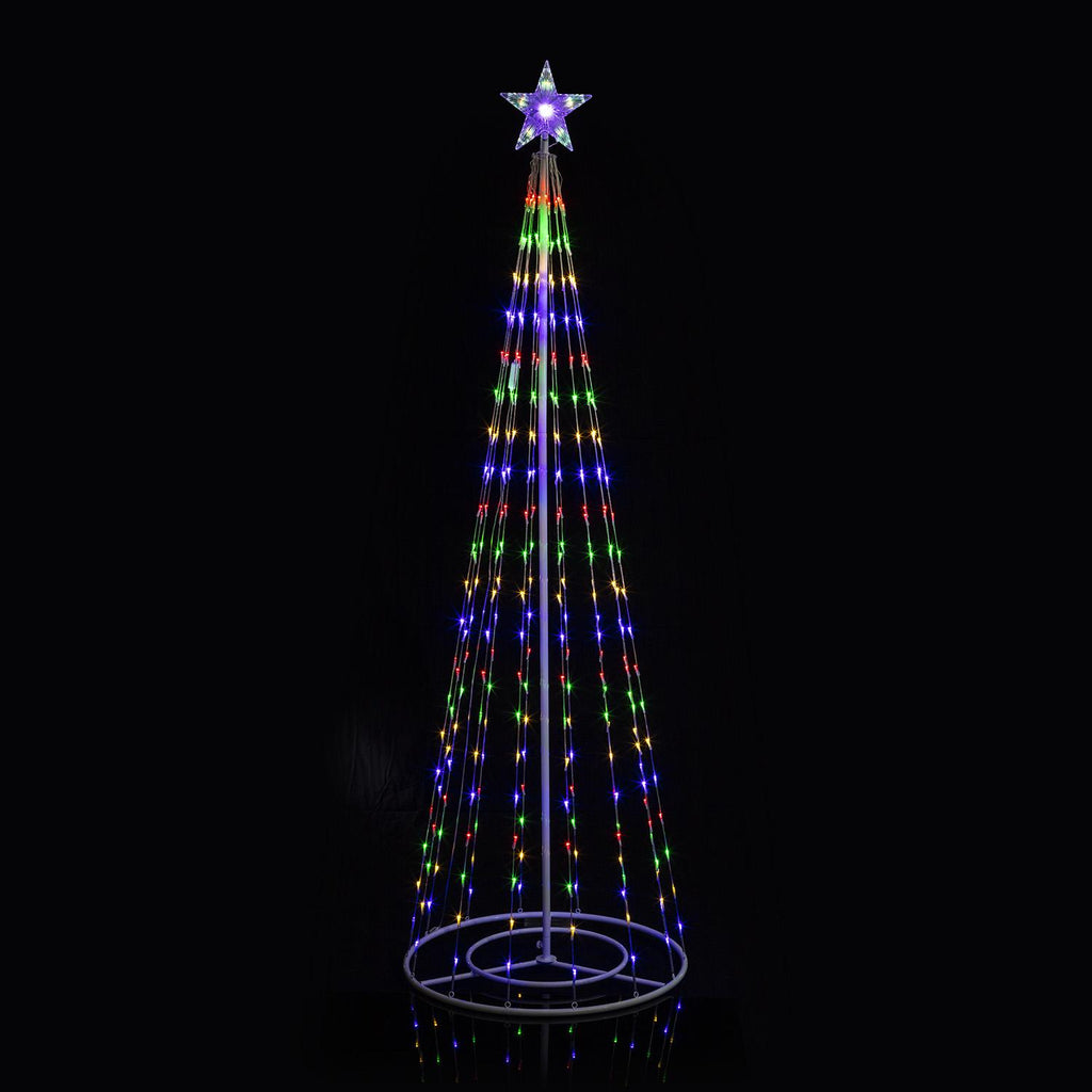 Alpine Corporation 86-inch Artificial Christmas Tree with Glowing Star Topper