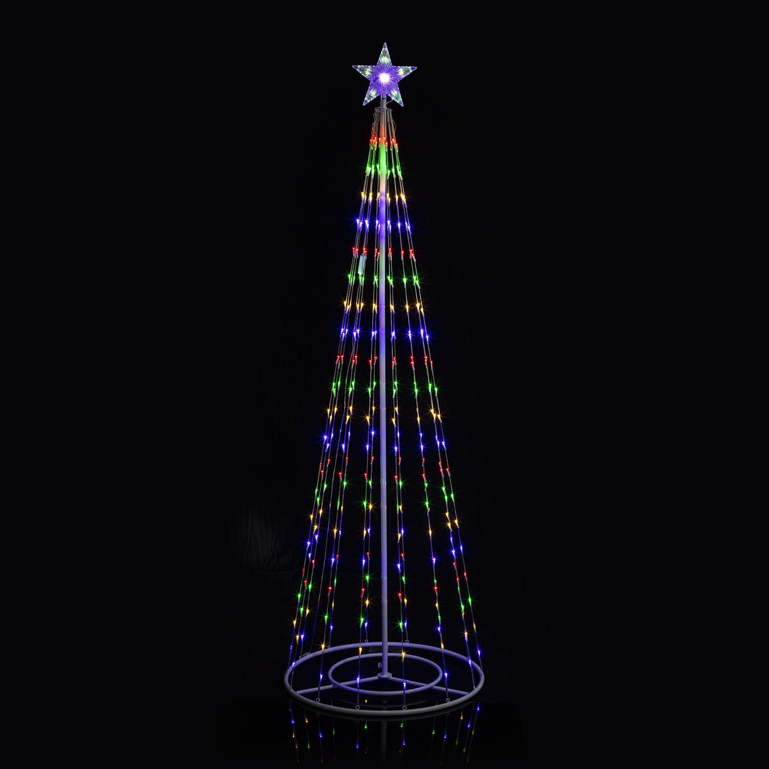 Alpine Corporation 86-inch Artificial Christmas Tree with Glowing Star Topper