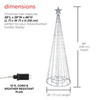Alpine Corporation 86-inch Artificial Christmas Tree with Glowing Star Topper
