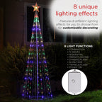 Alpine Corporation 86-inch Artificial Christmas Tree with Glowing Star Topper