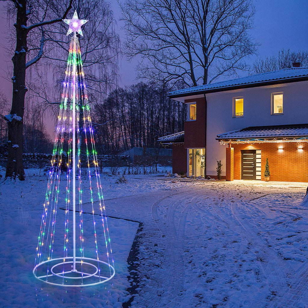 Alpine Corporation 86-inch Artificial Christmas Tree with Glowing Star Topper