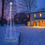 Alpine Corporation 86-inch Artificial Christmas Tree with Glowing Star Topper