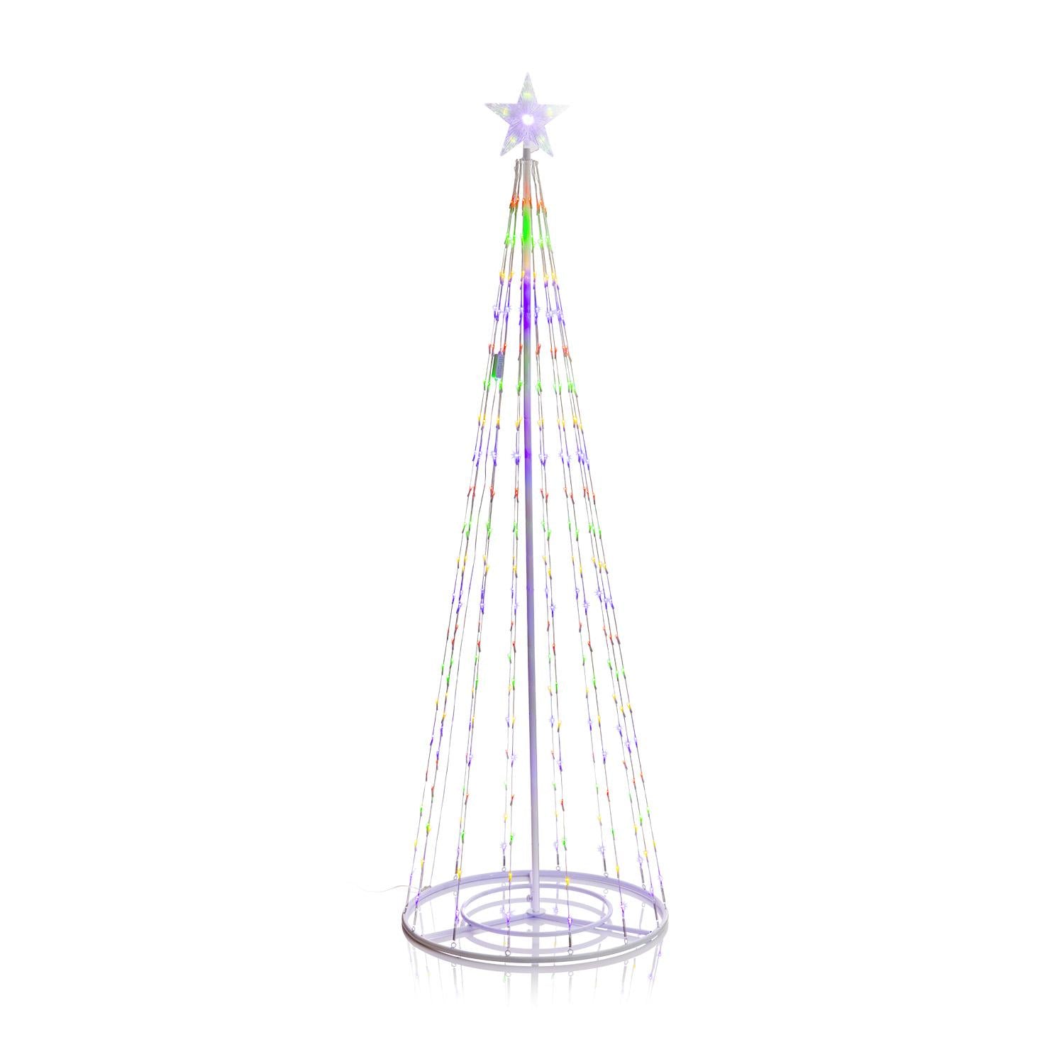 Alpine Corporation 86-inch Artificial Christmas Tree with Glowing Star Topper