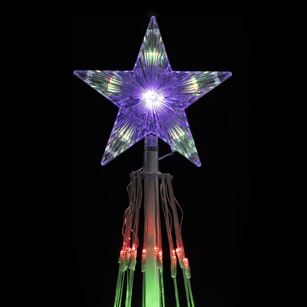 Alpine Corporation 86-inch Artificial Christmas Tree with Glowing Star Topper