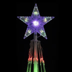 Alpine Corporation 86-inch Artificial Christmas Tree with Glowing Star Topper