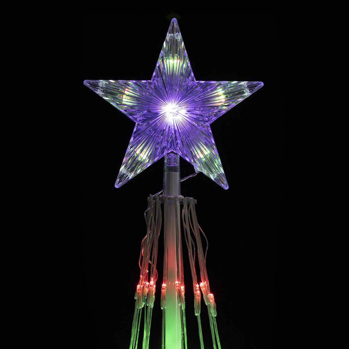Alpine Corporation 86-inch Artificial Christmas Tree with Glowing Star Topper