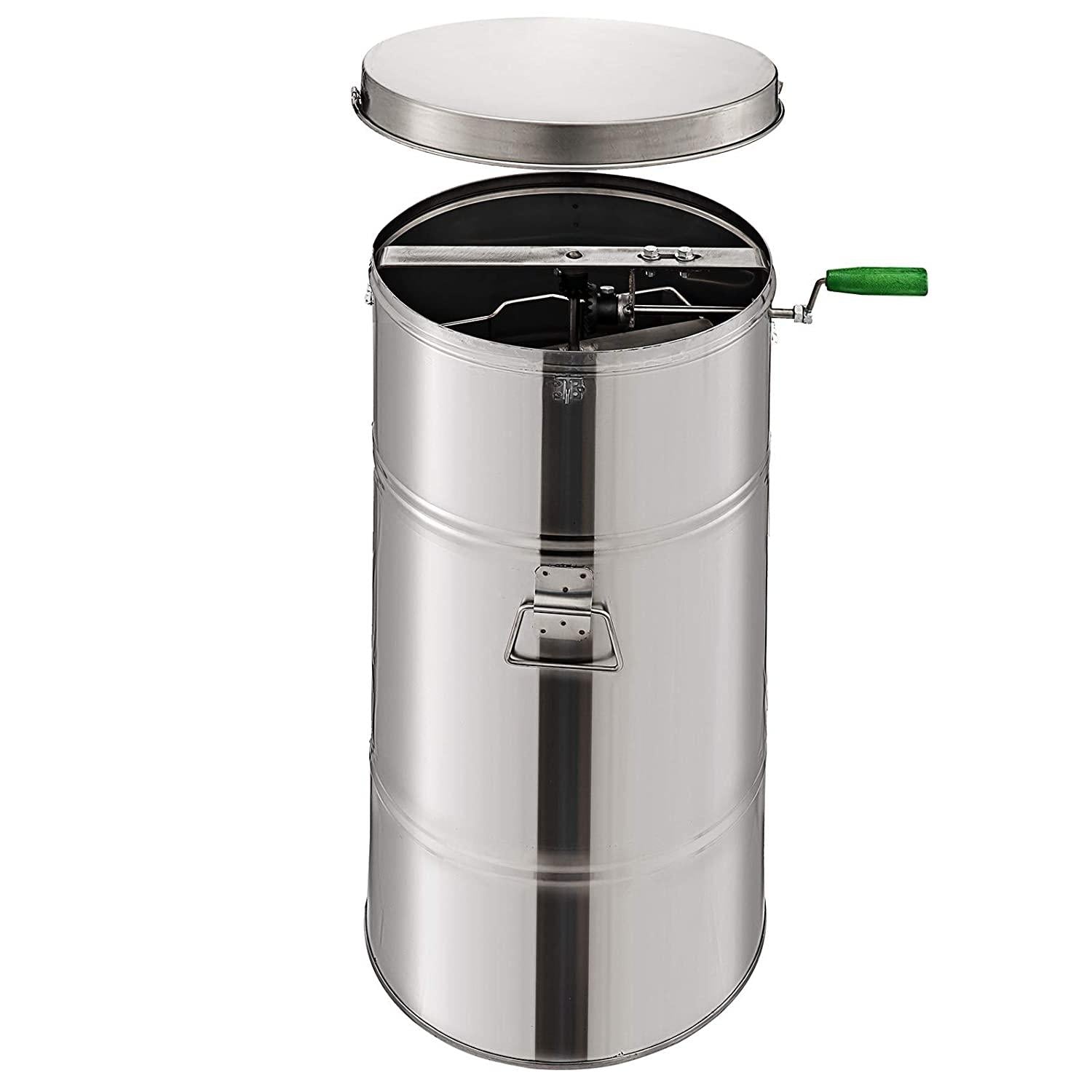 happybuy honey extractor bee honey extractor manual honeycomb spinner 2 two frame stainless steel beekeeping accessory (2 frame honey extractor)