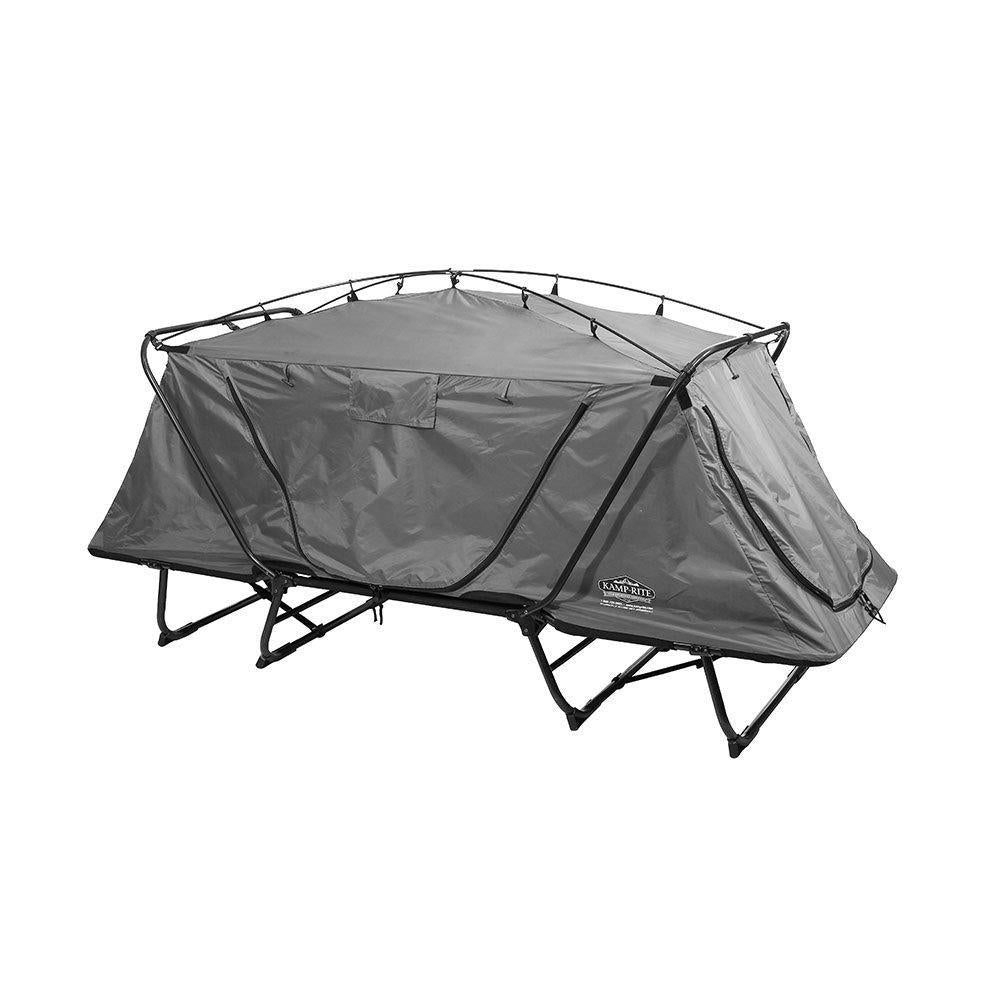 Oversize Tent Cot Folding Outdoor Camping HiSping Bed, Gray