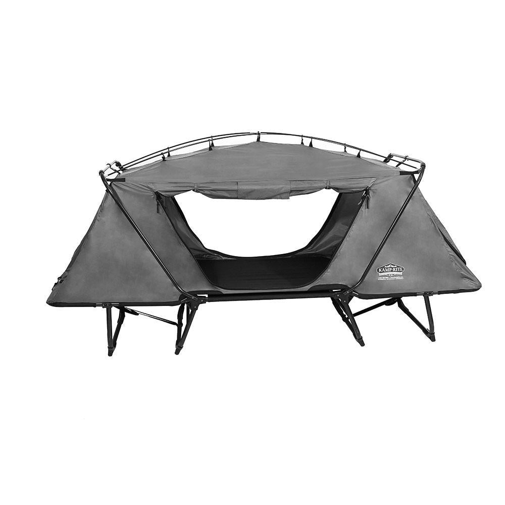 Oversize Tent Cot Folding Outdoor Camping HiSping Bed, Gray