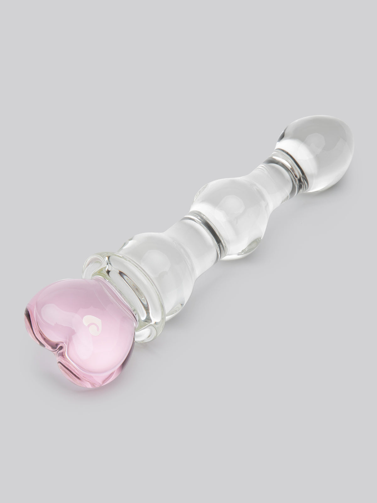 Lovehoney Crystal Heart Wavy Glass Dildo 6 Inch, Clear