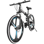 Sunyuan 26in Folding Mountain Bike s 21 Speed Bicycle Full Suspension MTB Bikes