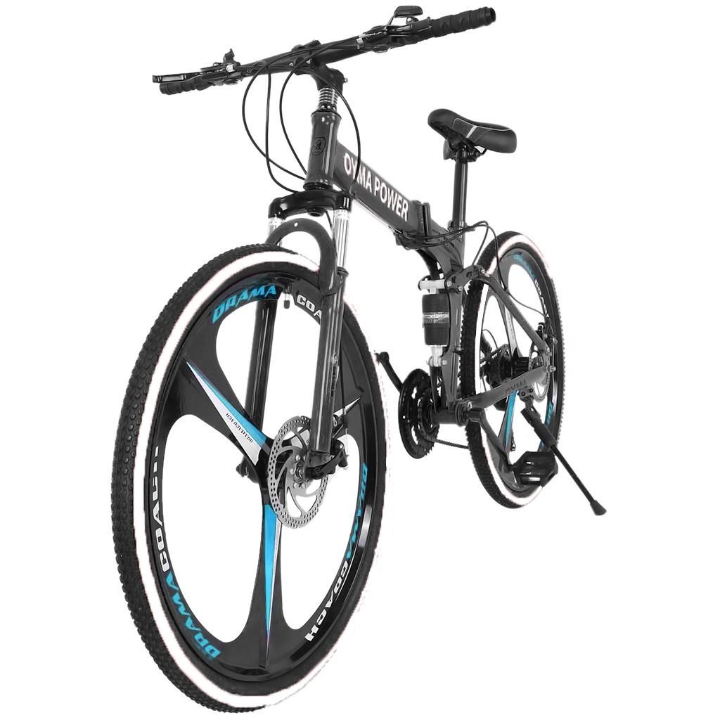 Sunyuan 26in Folding Mountain Bike s 21 Speed Bicycle Full Suspension MTB Bikes
