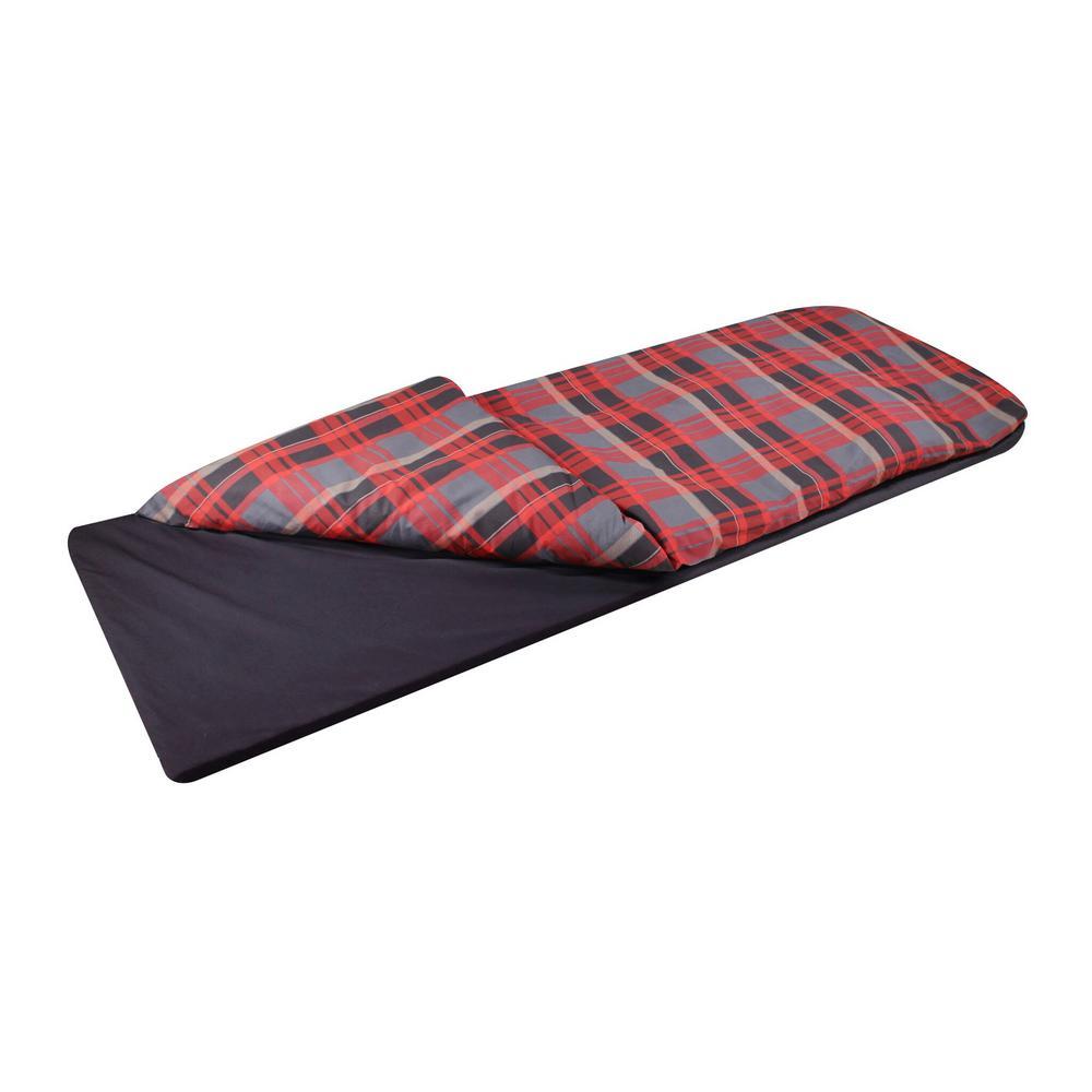 Duvalay LarLuxury Lumberjack Pattern Memory Foam Sping Bag and Duvet