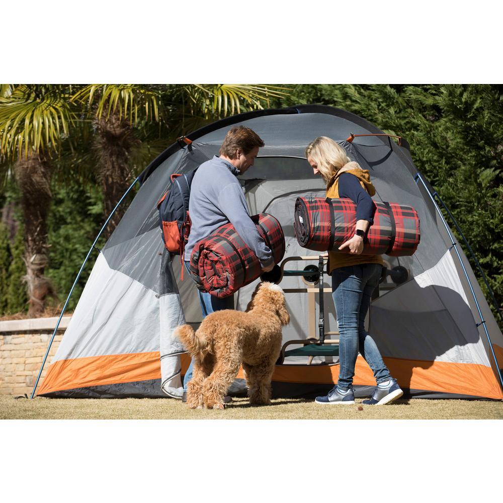 Duvalay LarLuxury Lumberjack Pattern Memory Foam Sping Bag and Duvet