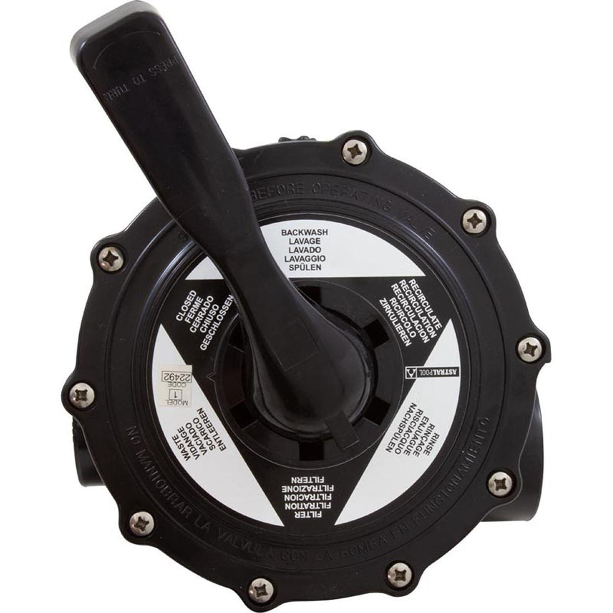 Fluidra Multiport Valve, Astral Top Mount, 2" Cantabric