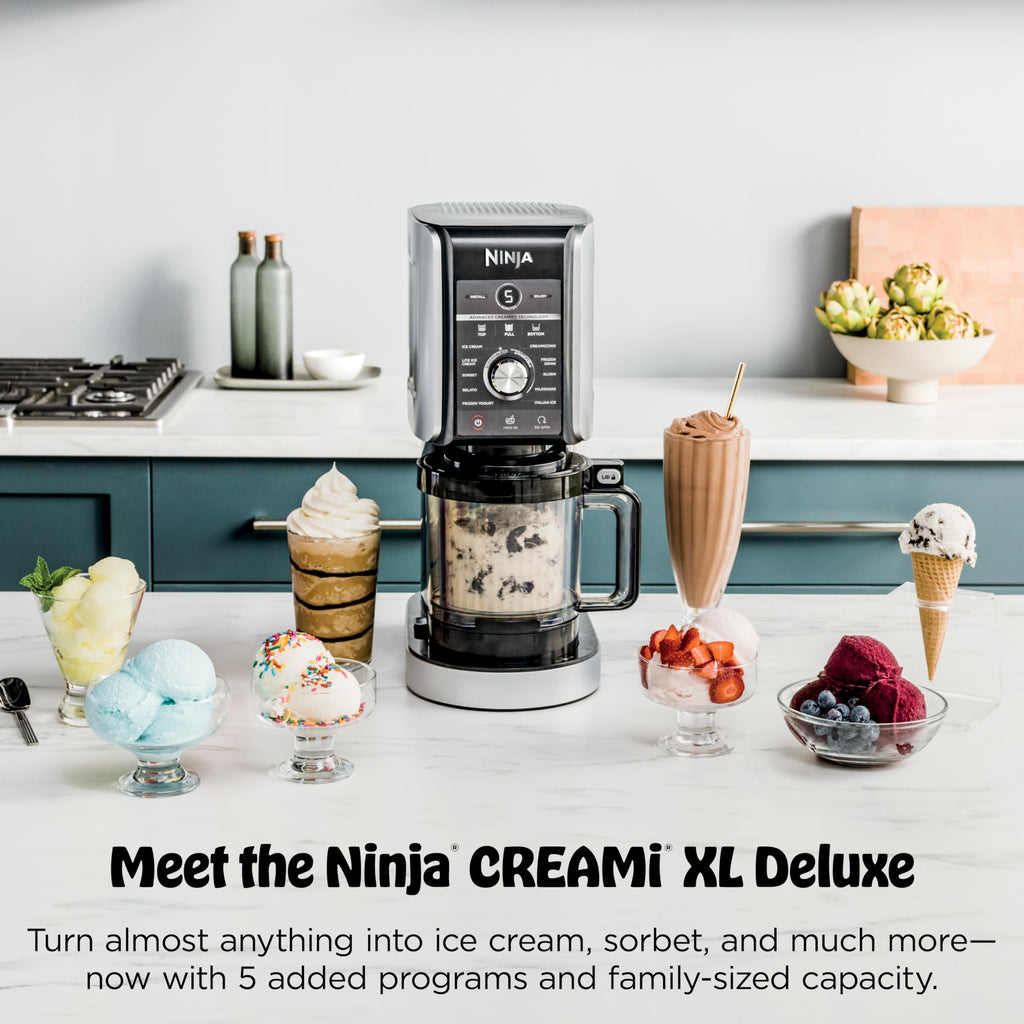 Creami Deluxe NC501C 11 in 1 Ice Cream and Frozen Treat Maker | 11 Programs, Includes 24 Oz Xl Pints and Deluxe Paddle, 800W Motor, Dishwasher-Safe, Bpa-Free