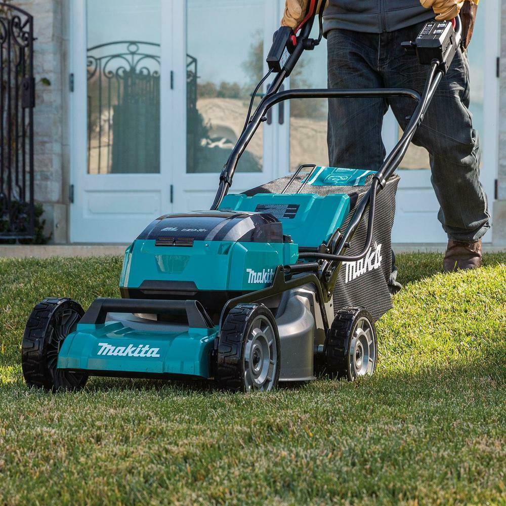 18 in. 18V 36V Cordless Walk Behind Self Propelled Lawn Mower Kit 4 Batteries