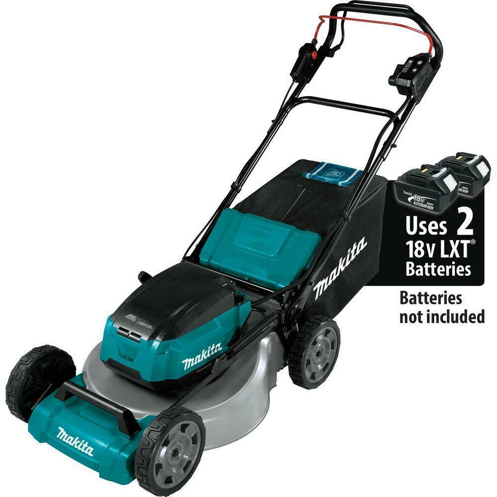 18 in. 18V 36V Cordless Walk Behind Self Propelled Lawn Mower Kit 4 Batteries
