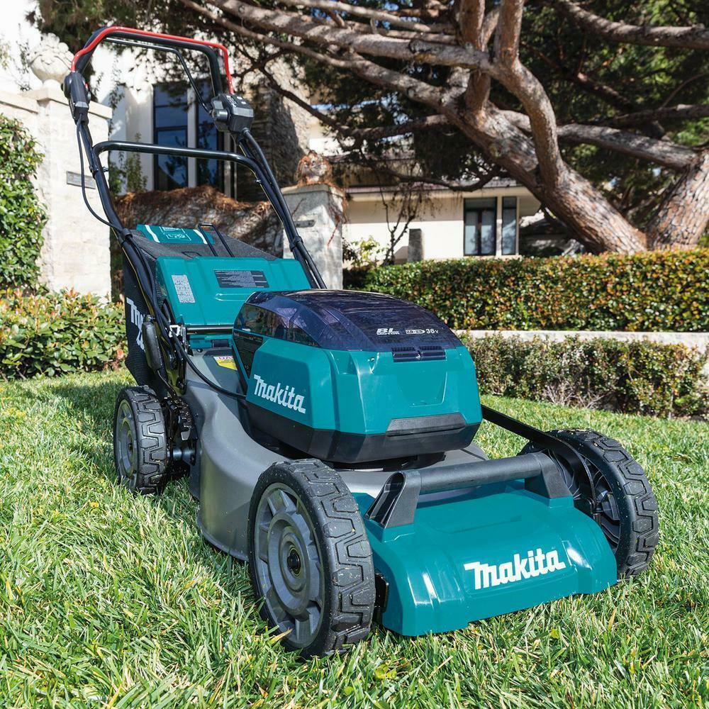 18 in. 18V 36V Cordless Walk Behind Self Propelled Lawn Mower Kit 4 Batteries