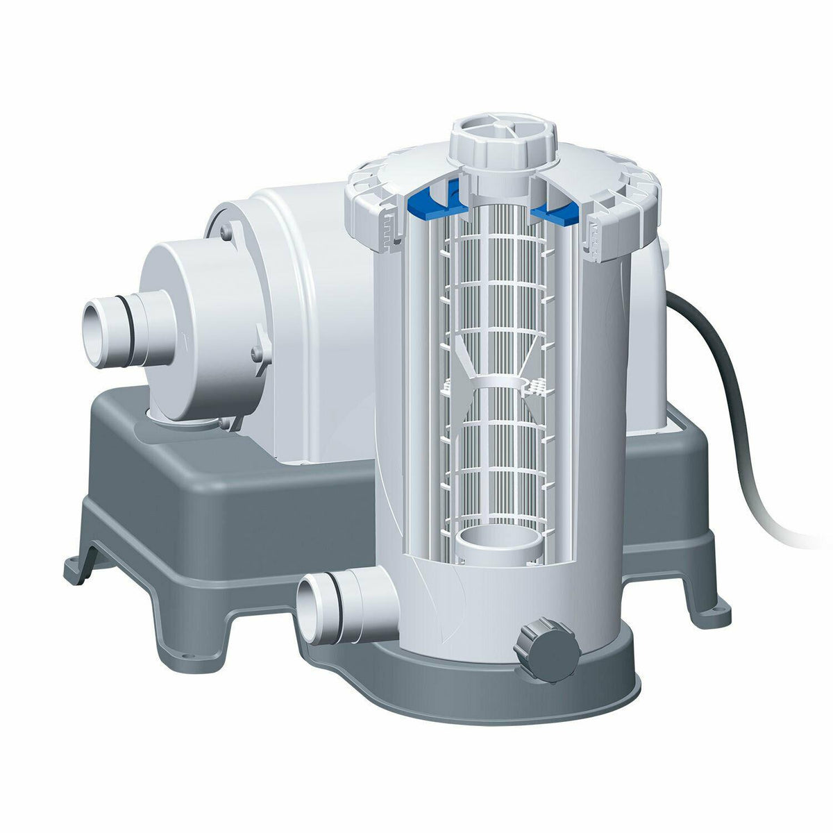 summer waves 2000 gallon above ground swimming pool cartridge filter pump system