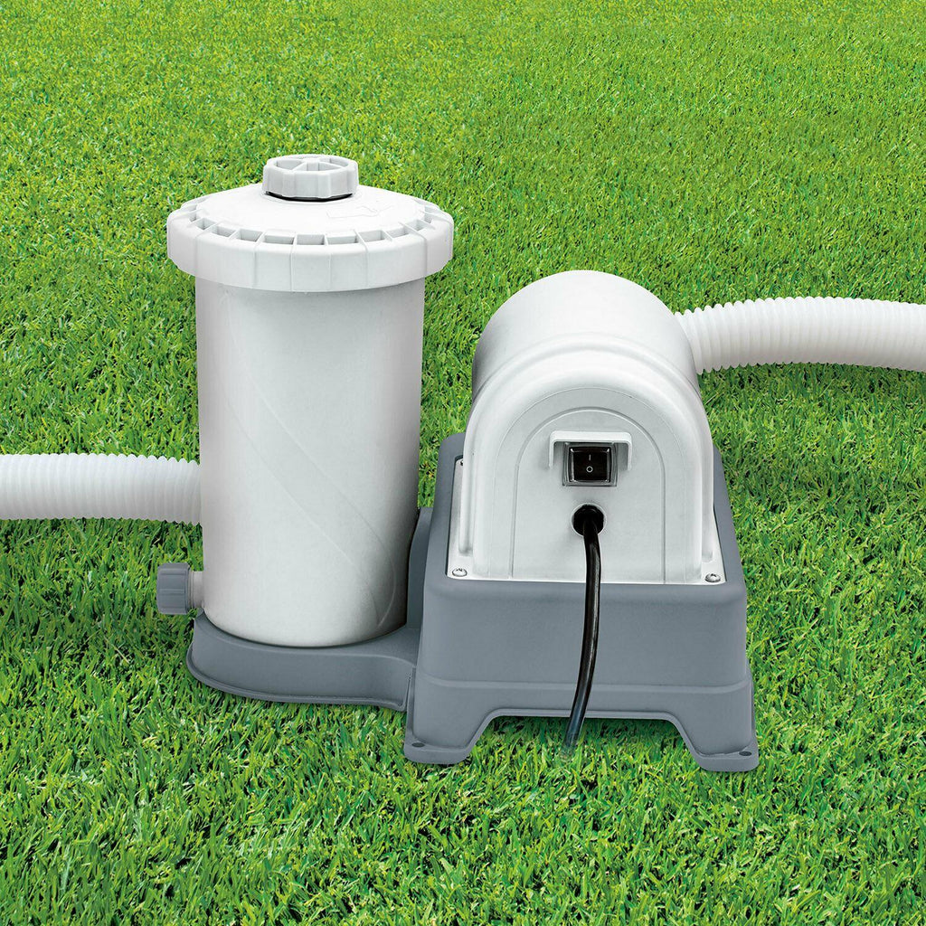 summer waves 2000 gallon above ground swimming pool cartridge filter pump system