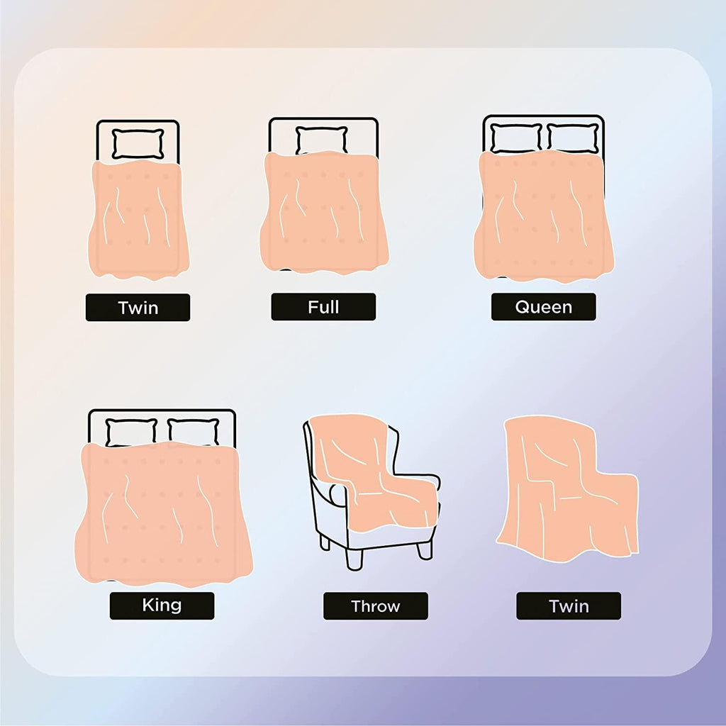 Gt.man Heated Electric Blanket Twin - Soft Heated Blanket, 6 Heat Settings Heating Blanket with 10 Time Settings, 8hrs Timer Auto Shut Off (62×84 inches, Grey)