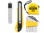 90 Piece Tool Set Home Repair Hand Tool Kit with Wrench Sets Plastic Tool Box StoraCase