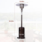RTAJDOS Outdoor Portable Gas Heater,46000 BTU,88" Tall Premium Standing ,With Auto Shut Off ,Wheels And Base Reservoir