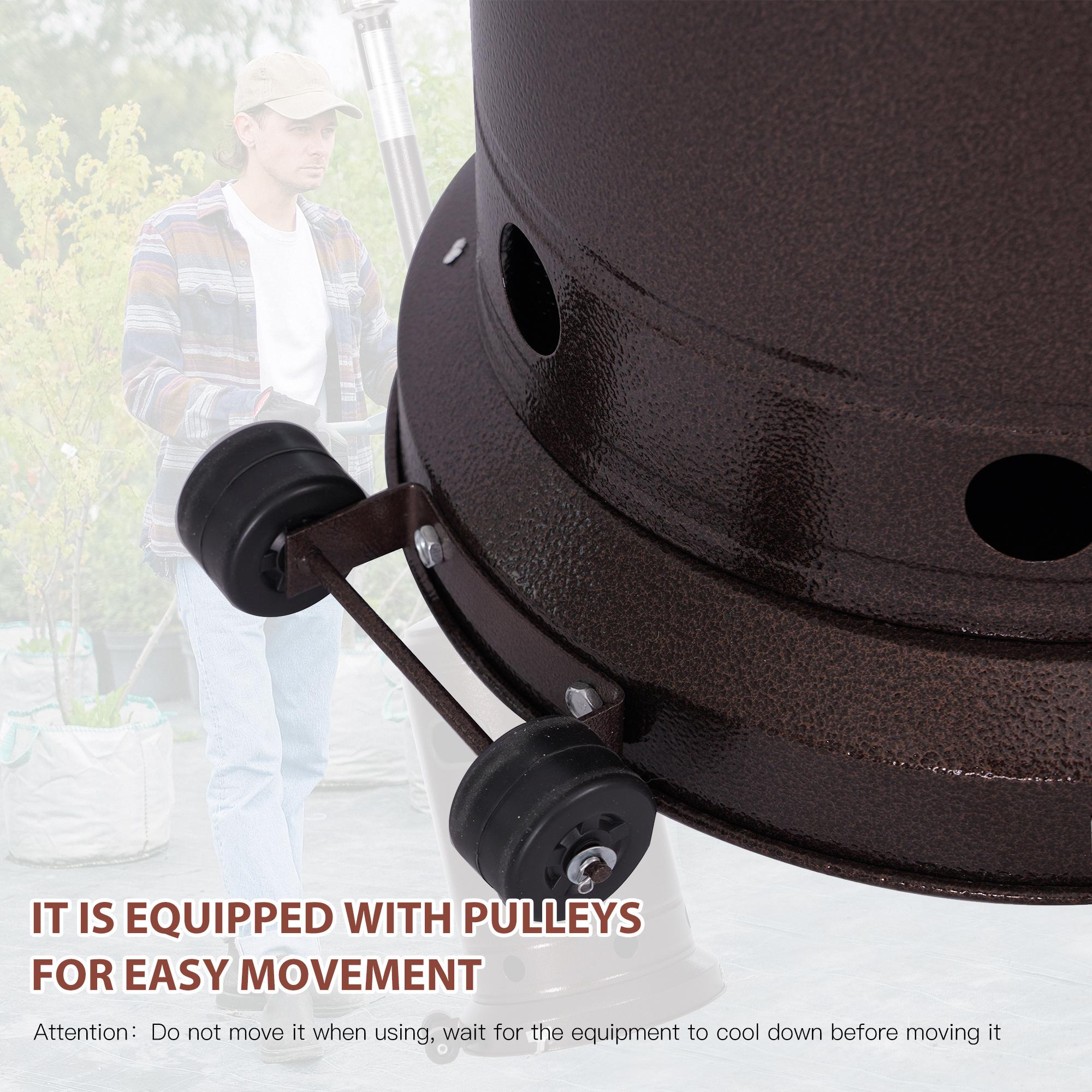 Draliance Outdoor Portable Gas Heater,46000 BTU,88" Tall Premium Standing ,With Auto Shut Off ,Wheels And Base Reservoir