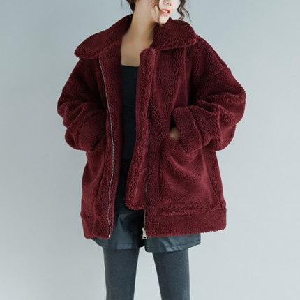 babakud lamb cashmere large size autumn comfy coat