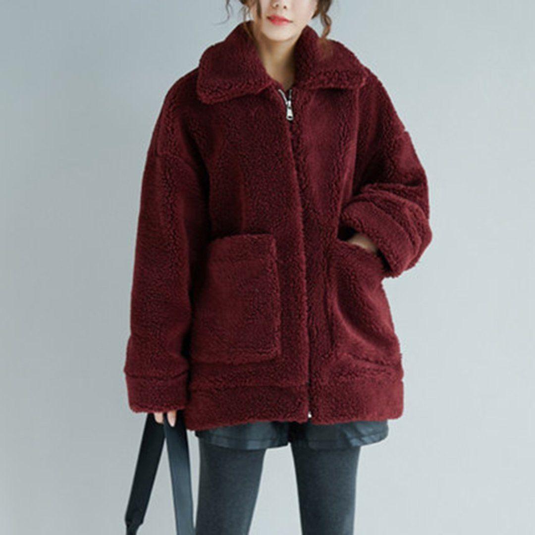 babakud lamb cashmere large size autumn comfy coat