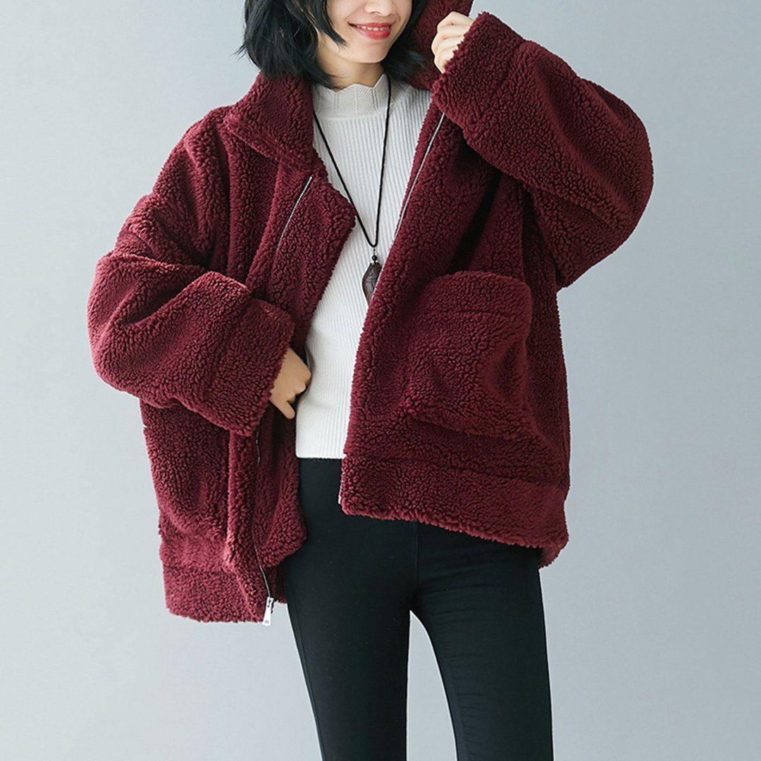 babakud lamb cashmere large size autumn comfy coat