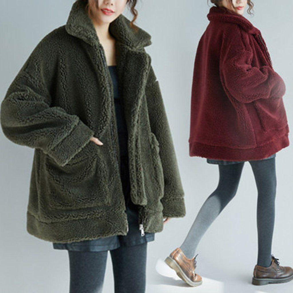 babakud lamb cashmere large size autumn comfy coat