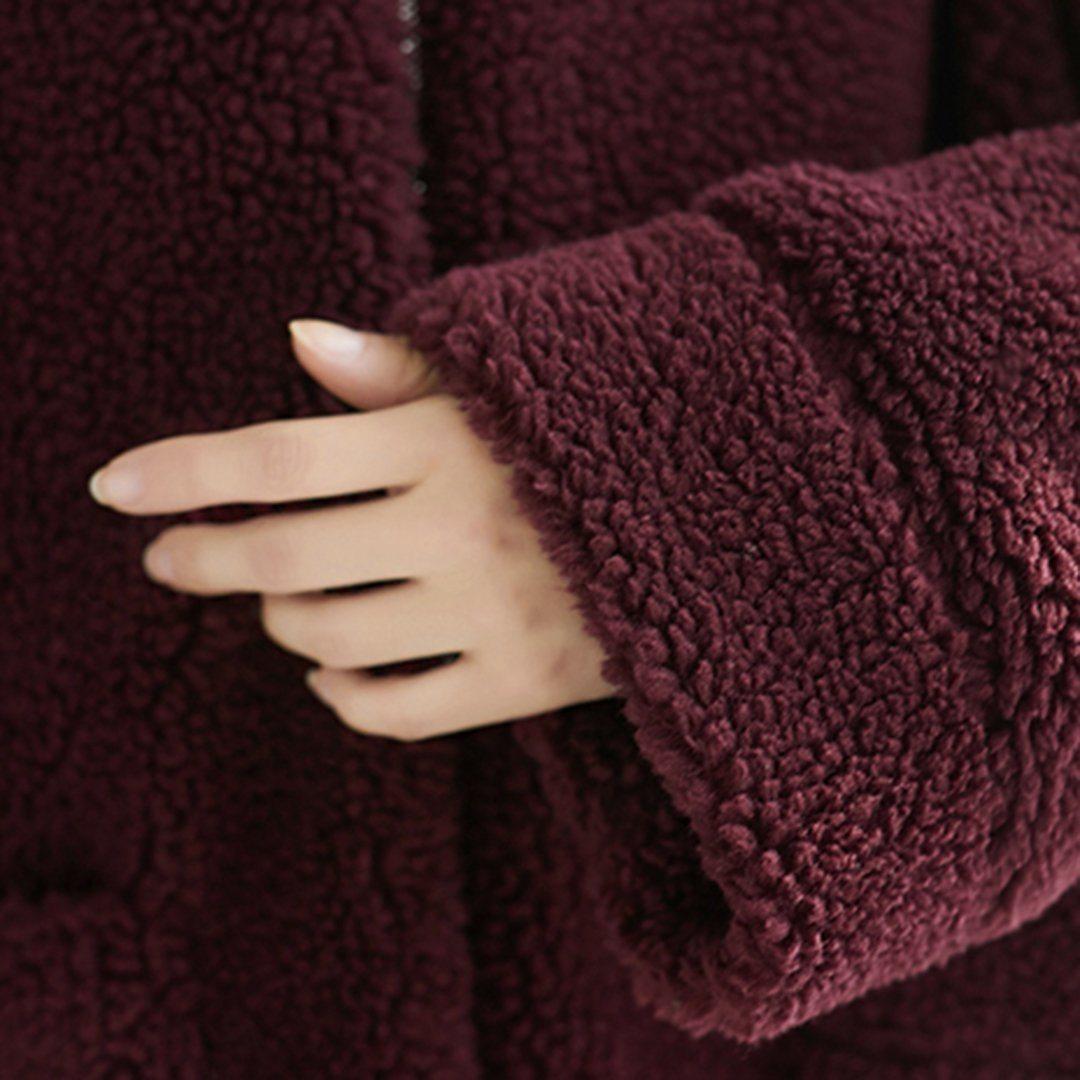 babakud lamb cashmere large size autumn comfy coat