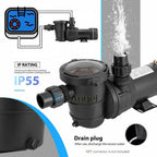 1.5hp above ground swimming pool pump motor 5800gph  w/ strainer for hayward