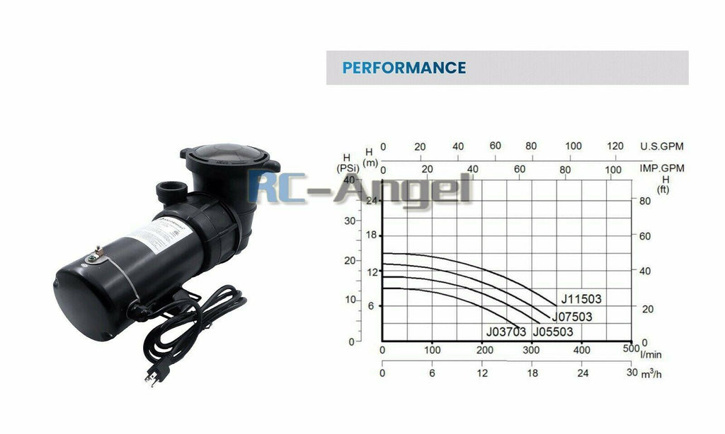 1.5hp above ground swimming pool pump motor 5800gph  w/ strainer for hayward