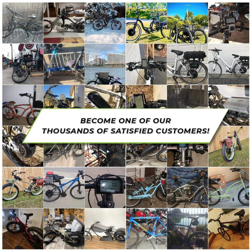 EBIKELING Waterproof Ebike Conversion Kit 48V 1200W 26" Direct Drive Electric Bike Conversion Kit - Ebike Kit - Front &amp; Rear Wheel Hub Motor Kit