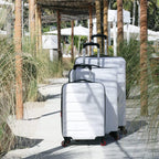 7366 Hardside Expandable Luggage with Spinner Wheels, White, Carry-On 19-Inch