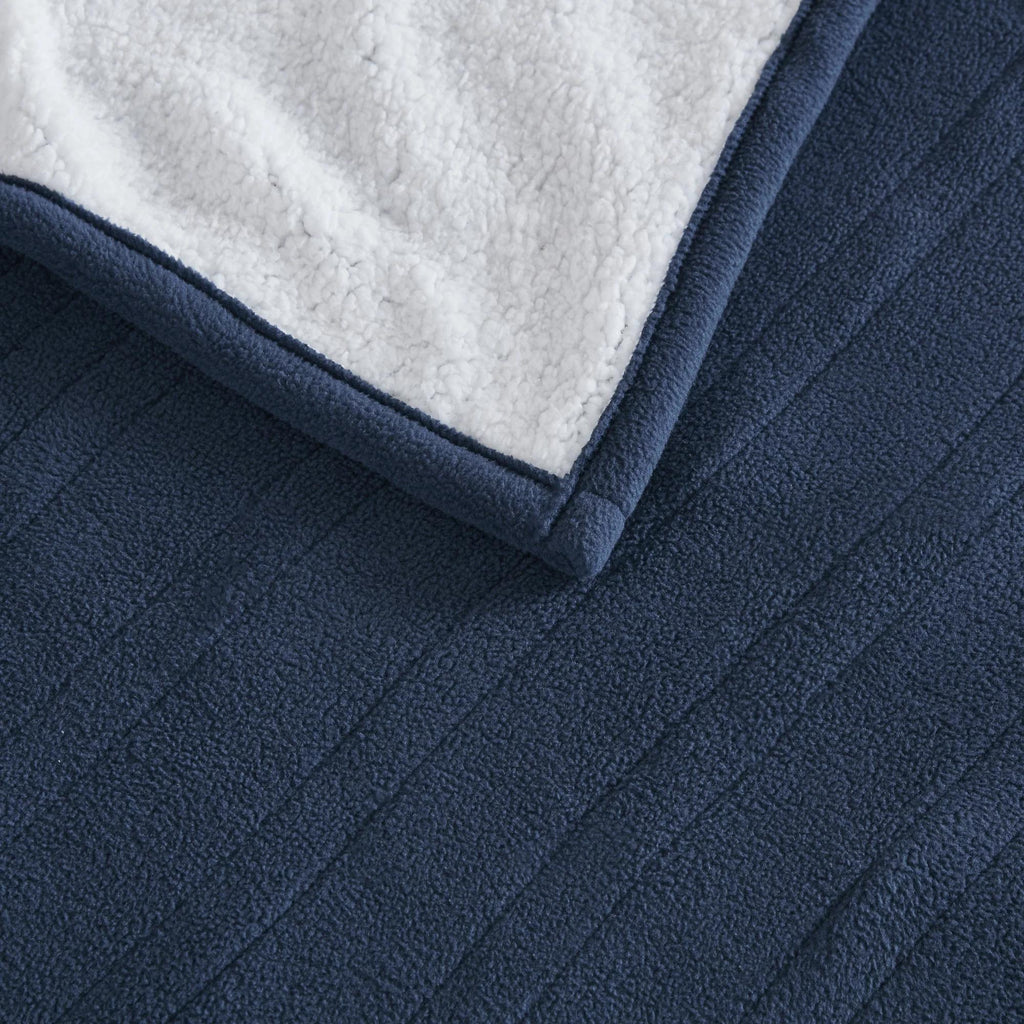 Serta Blue Polyester Cordless Electric Blanket, Queen