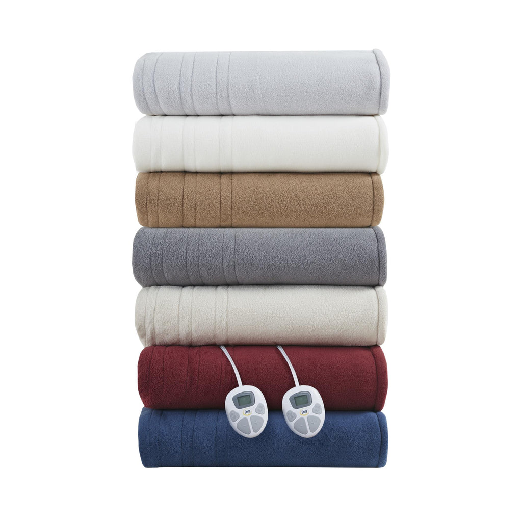 Serta Blue Polyester Cordless Electric Blanket, Queen