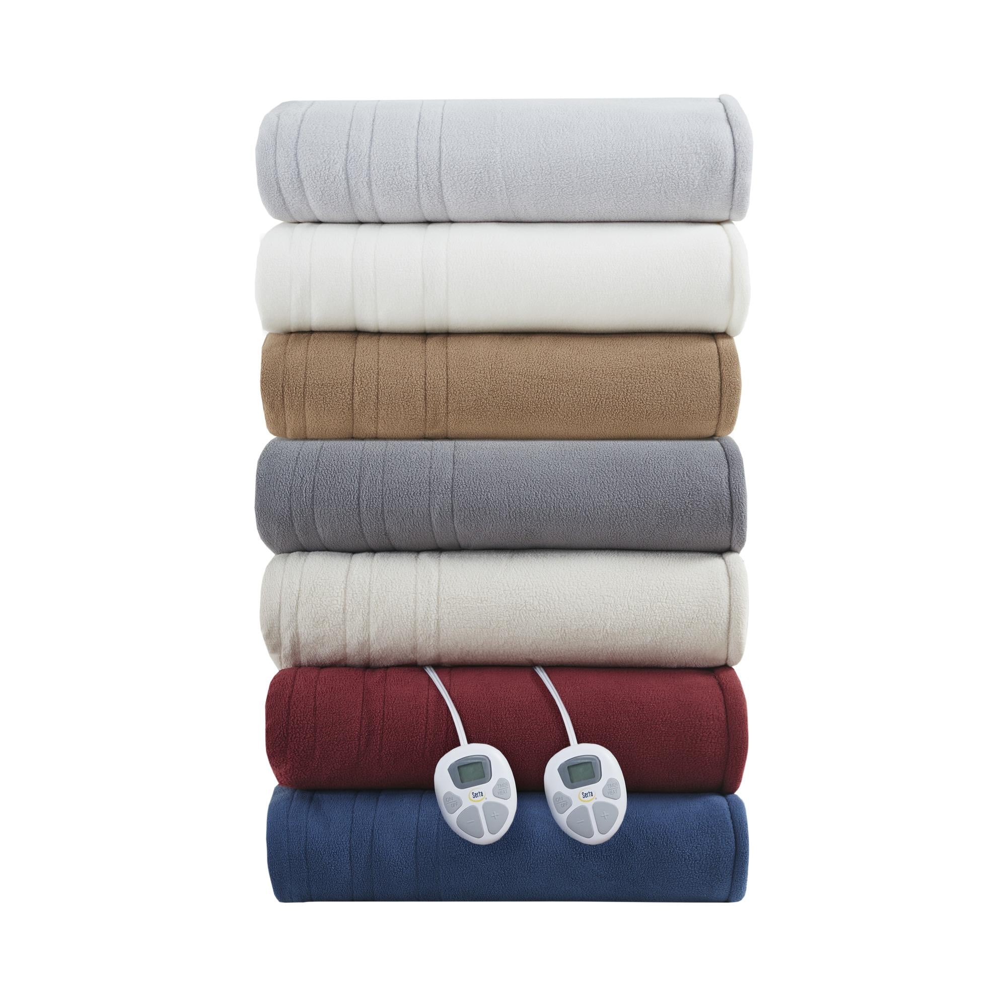 Serta Blue Polyester Cordless Electric Blanket, Queen