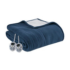 Serta Blue Polyester Cordless Electric Blanket, Queen