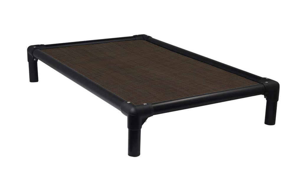Kuranda Dog Bed - Chewproof - All Anodized Aluminum (Midnight Black) - Indoor/Outdoor - Elevated - Easy to Clean - Water Proof - Breathability - Vinyl Weave Fabric