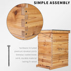 vivo complete beekeeping 30 frame beeswax coated beehive box kit with top vents, 10 medium, 20 deep, langstroth bee hive, bee-hv04c