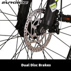 YH-E7 21 Speed Mountain Bike Full Suspension Frame 27.5 Inch 3-Spoke Mag Wheels Dual Disc Brakes Bikes for Men Orange/Green