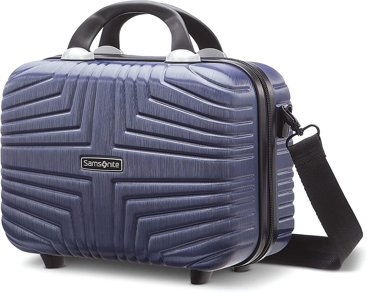 Hers N Hers Luggage with Spinner Wheels, 2-Piece Set (BeautyCrate plus Carry-On), Blueberry