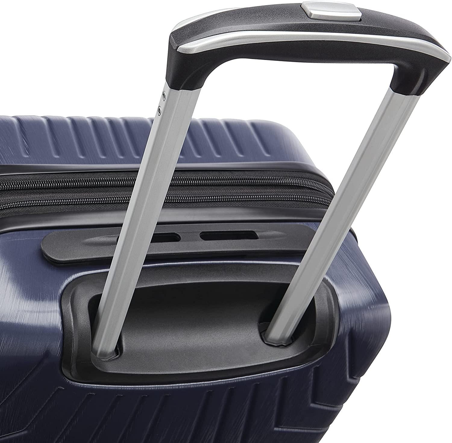 Hers N Hers Luggage with Spinner Wheels, 2-Piece Set (BeautyCrate plus Carry-On), Blueberry
