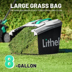 13.1inch Electric Lawn Mower Cordless,Grass Cutter Machine for 1600 Sq.Ft.Lawnmower with Brushless Motor, 8 Gallon Capacity, Cutting Height from 1 to 2.5 in, Includes 1X4.0 Ah Battery