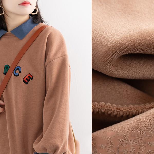 Velvet Embroidery Casual Sweatshirt