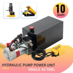 12 Volt Single Acting Hydraulic Pump for Dump Trailer 10 Quart Metal Reservoir